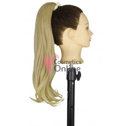 Extensie de par coada usor ondulata cu snur 50 cm Blond Deschis 895286